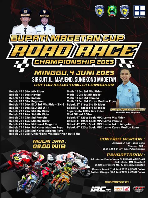 Saksikan 27 Kelas Di Road Race Championship 2023 Bupati Magetan Cup