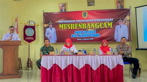 Musrenbang Rkpd Tahun Tingkat Kecamatan Telah Selesai Dilaksanakan