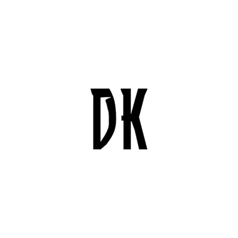 Dk Monogramm Logo Design Buchstabe Text Name Symbol Einfarbig