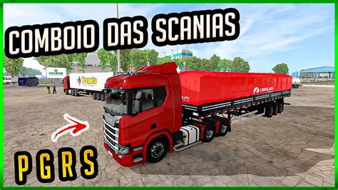 Scania P G R S Em Comboio No Mapa Elite Da Rodagem Ets 2 1 47 YouTube