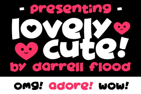 Lovely Cute Font Hawtpixel Darrell Flood Fontspace