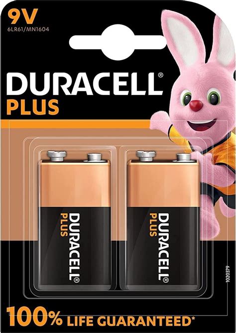 2 X Duracell 9v Pp3 Plus Power Batteries Smoke Alarm Lr22 Mn1604 Long Lasting 5000394105522 Ebay