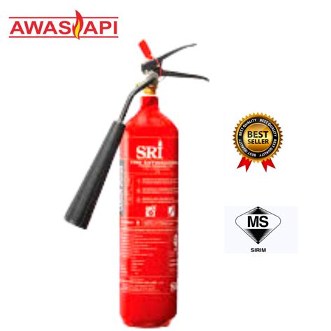 [ready Stock] 2kg Co2 Fire Extinguisher Alat Pemadam Api Co2 2kg With Free Bracket Shopee