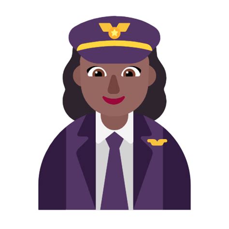 👩🏾‍ ️ Woman Pilot Medium Dark Skin Tone Emoji Meaning From Girl