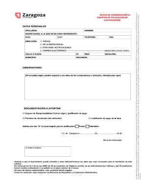 Fillable Online Solicitud De Renovaci N Al Convenio De Colocaci N De