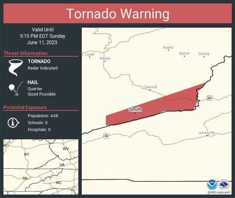 NWS Tornado on Twitter: "Tornado Warning including Smith KY until 9:15 ...