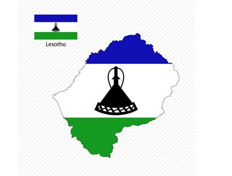 Premium Vector Vector Illustration With Lesotho National Flag With