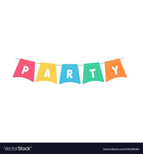 Party bunting flags colorful to hang Royalty Free Vector