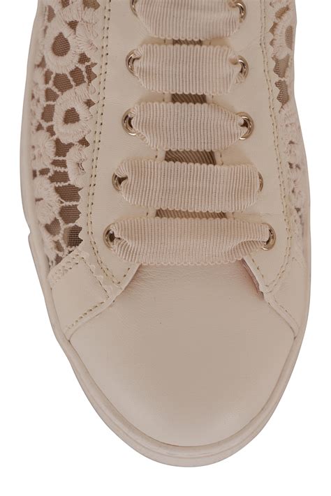 AGL Sade Off White Embroidered Fabric Sneaker