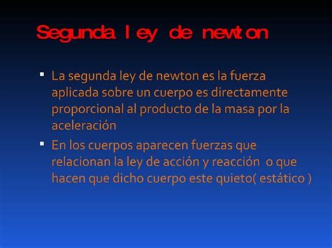 Segunda Ley De Newton Ppt