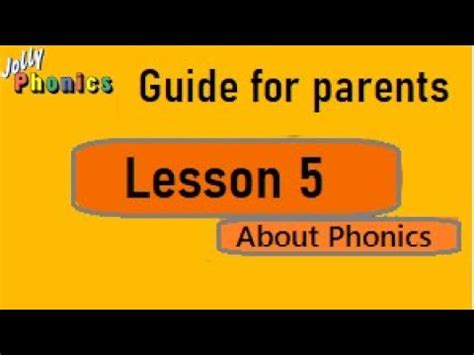 Lesson Jolly Phonics Guide For Parents And Teachers How To Teach