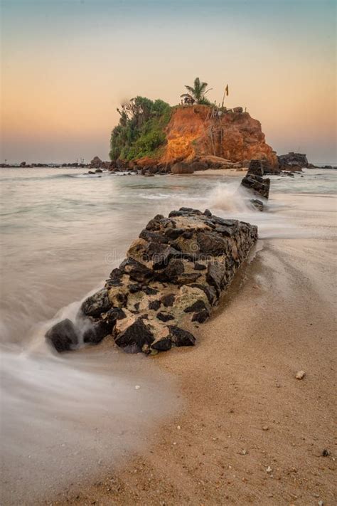 Playa Que Sorprende De Lanka Del InSri Del Verano Foto De Archivo