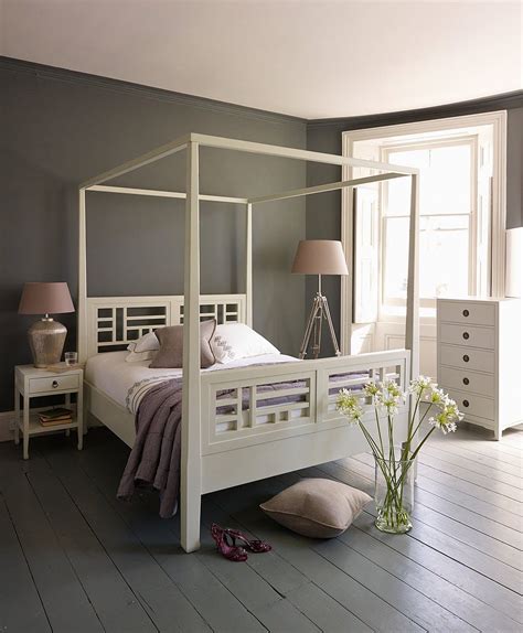 White Four Poster Bed From Lombok Off White Bedrooms White Bedroom