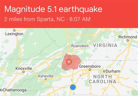 A Magnitude 5 1 Earthquake Shook Sparta North Carolina Around 8am Wccb Charlotte S Cw