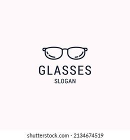 Glasses Logo Design Vector Illustrator Stock Vector Royalty Free