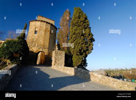 Ancient Door Of San Quirico D Orcia Val D Orcia Tuscany Siena Italy