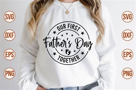 Our First Father S Day Together Svg Gr Fico Por Nazrulislam