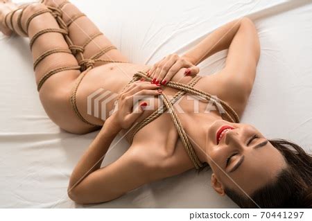 Alluring Naked Woman Tied With Ropes Stock Photo 70441297 PIXTA