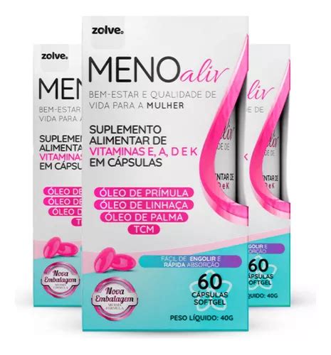 Menoaliv 3 Frascos Contra Sintomas Menopausa E Tpm Meno Aliv