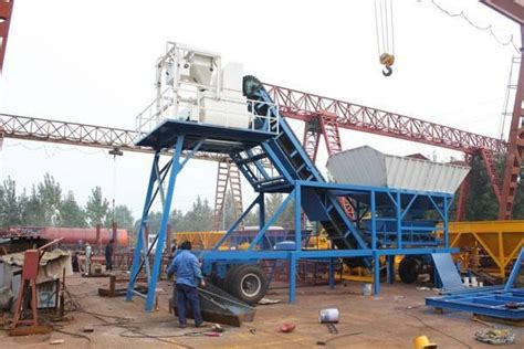 Yhzs Mobile Concrete Batching Plant Shandong Lianchuang China