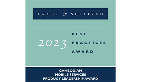 Frost Sullivan Recognizes Cellcard With The Cambodian Product