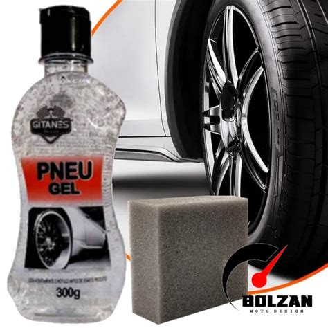 Pneu Pretinho Gel Automotivo G Alto Brilho Duradouro Resistente A