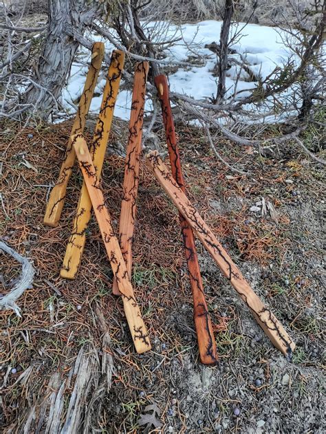 Unique Hardwood Atlatl Custom Made And Adorned With Electrifying