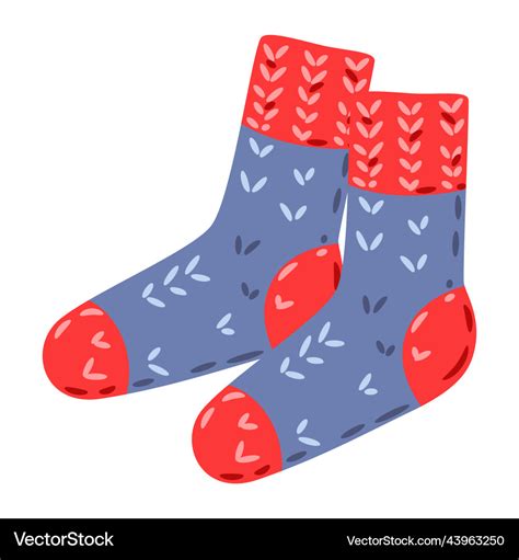 Socks warm winter clothes Royalty Free Vector Image