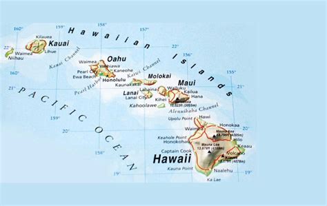 All Hawaiian Islands Map