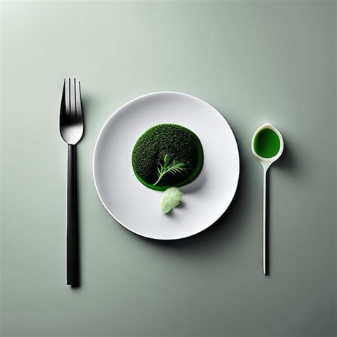 Premium AI Image | Minimalist plate of vegan food