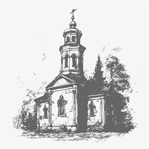 Premium Vector | Sketch of church sketch of church hand drawn