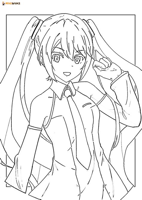 Cute Hatsune Miku Coloring Page Anime Coloring Pages The Best Porn