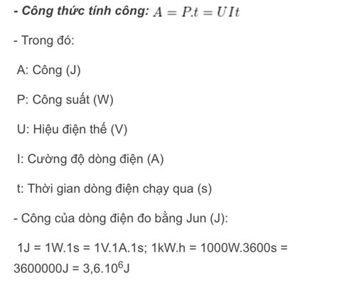 cach tinh cong cua dong dien khong tinh theo cong thuc nao dua tren