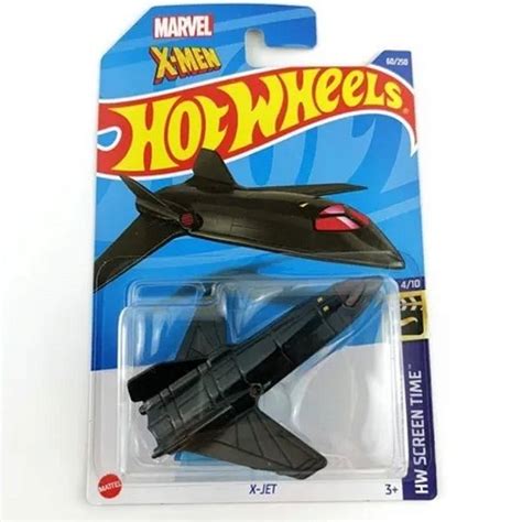 Hot Wheels X jet X men Avião Preto Screen T Miniatura Mattel Lojas França