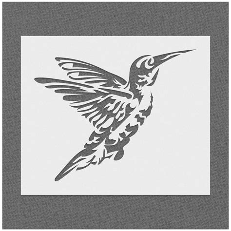 Flying Hummingbird Stencil Stencilmonkey