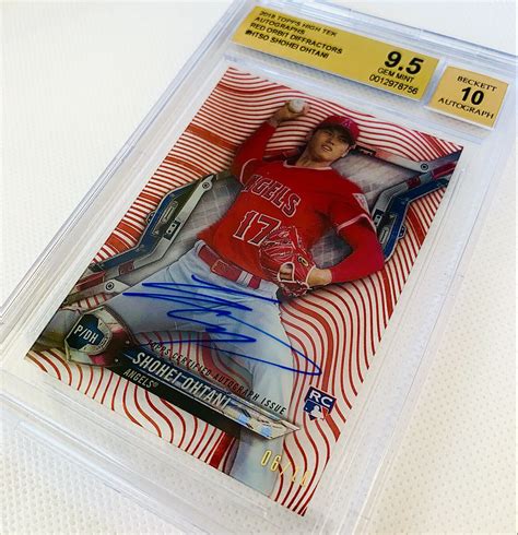 2018 Topps High Tek Shohei Ohtani RC Auto Red Rookie Card SSP 10 BGS