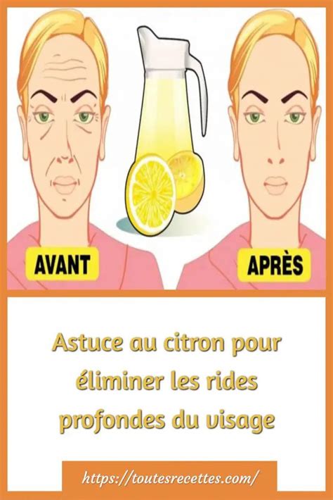 Astuce au citron pour éliminer les rides profondes du visage Toutes