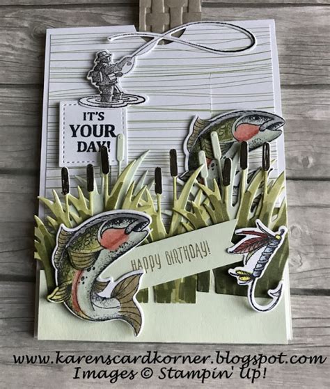 Stampin Up Best Catch Birthday Card Fishing Birthday Cards