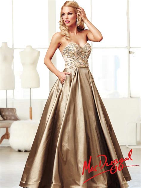 French Novelty Mac Duggal Ball Gowns 76587h Dress With Pockets