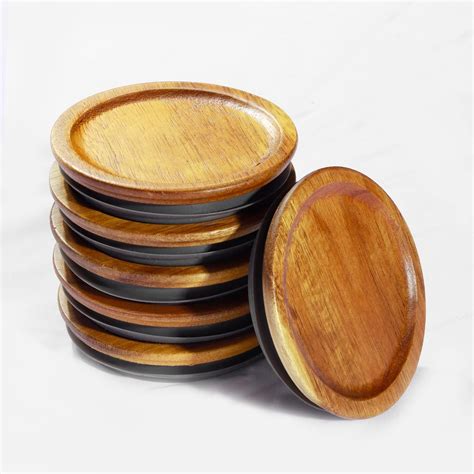 Amazon Pack Mason Jar Lids Wide Mouthacacia Wood Ball Regular