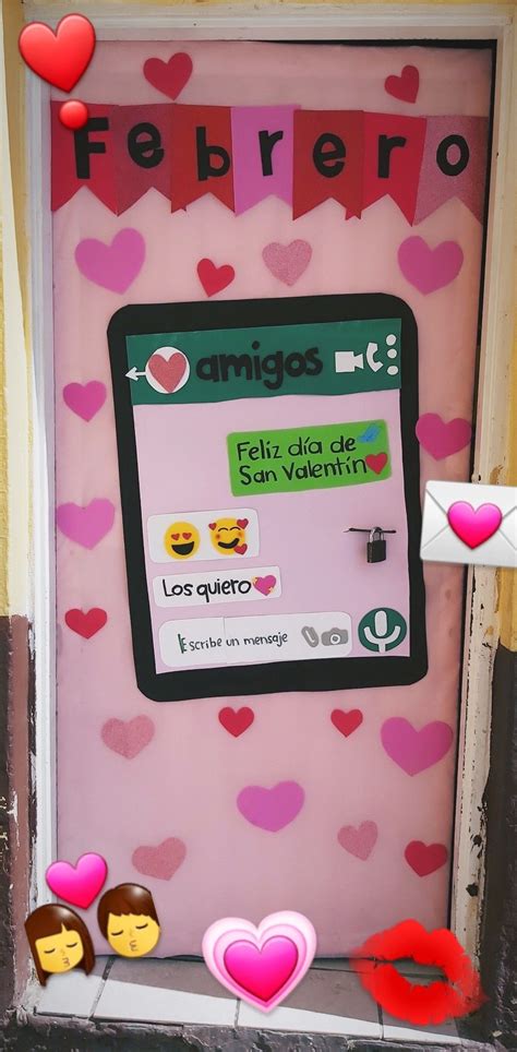 Puerta Decorada Febrero Decoraciones De Aulas Para Niños Manualidades De San Valentín Para