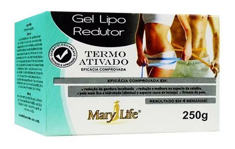 12 Und Gel Lipo Redutor Termo Ativado Eficácia Mary Life R 289 00 em