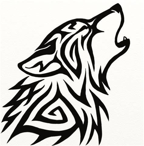 Wolf Head Tribal Tattoos Clip Art Library