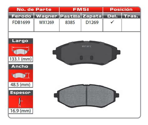 Balatas Delanteras Chevrolet Beat Wagner Meses Sin Intereses