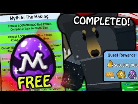 Got Free Mythic Egg Completing Black Bear Mythic Quests I GOT PRECISE