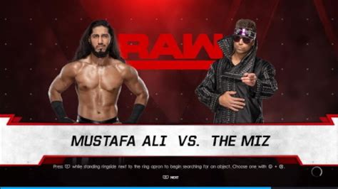 Wwe K Mustafa Ali Vs The Miz Gameplay Youtube