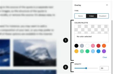 overlay options advanced columns