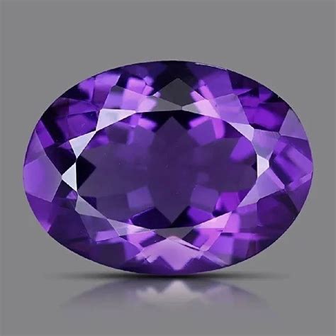 Oval Round Natural Amethyst Purple Gemstone For Healing Carat At