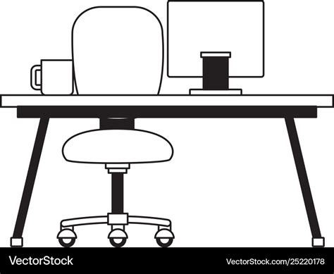 Office desk chair Royalty Free Vector Image - VectorStock