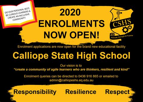 Calliope State High School - Enrolments now open! - Gladstone News